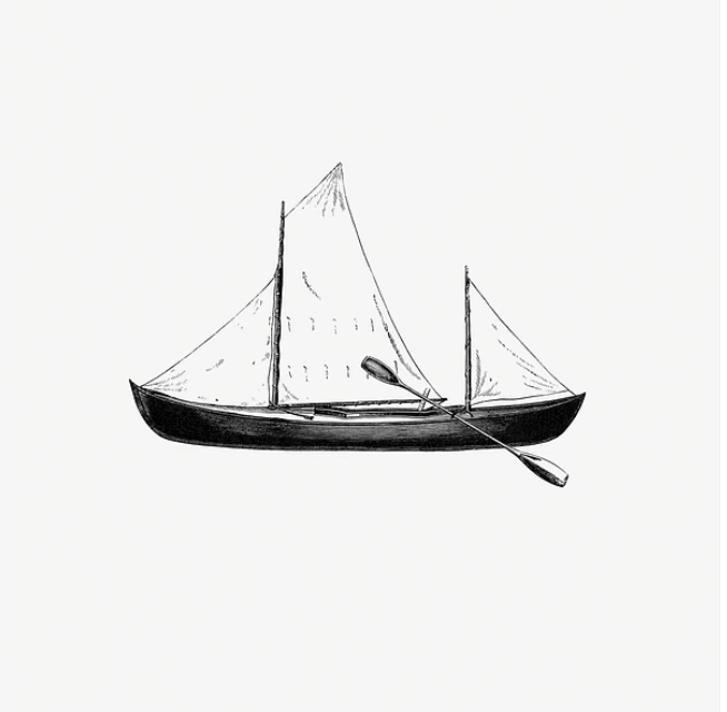 Vintage Canoe Archival Reproduction Art Print