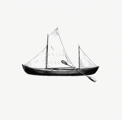 Vintage Canoe Archival Reproduction Art Print