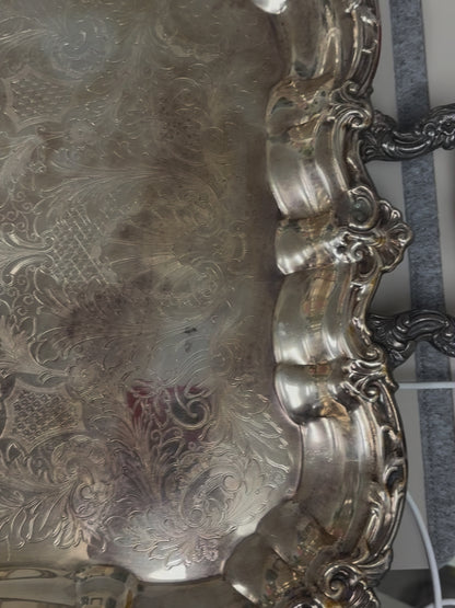 Vintage Hotel Silver Footed Platter - ON HOLD