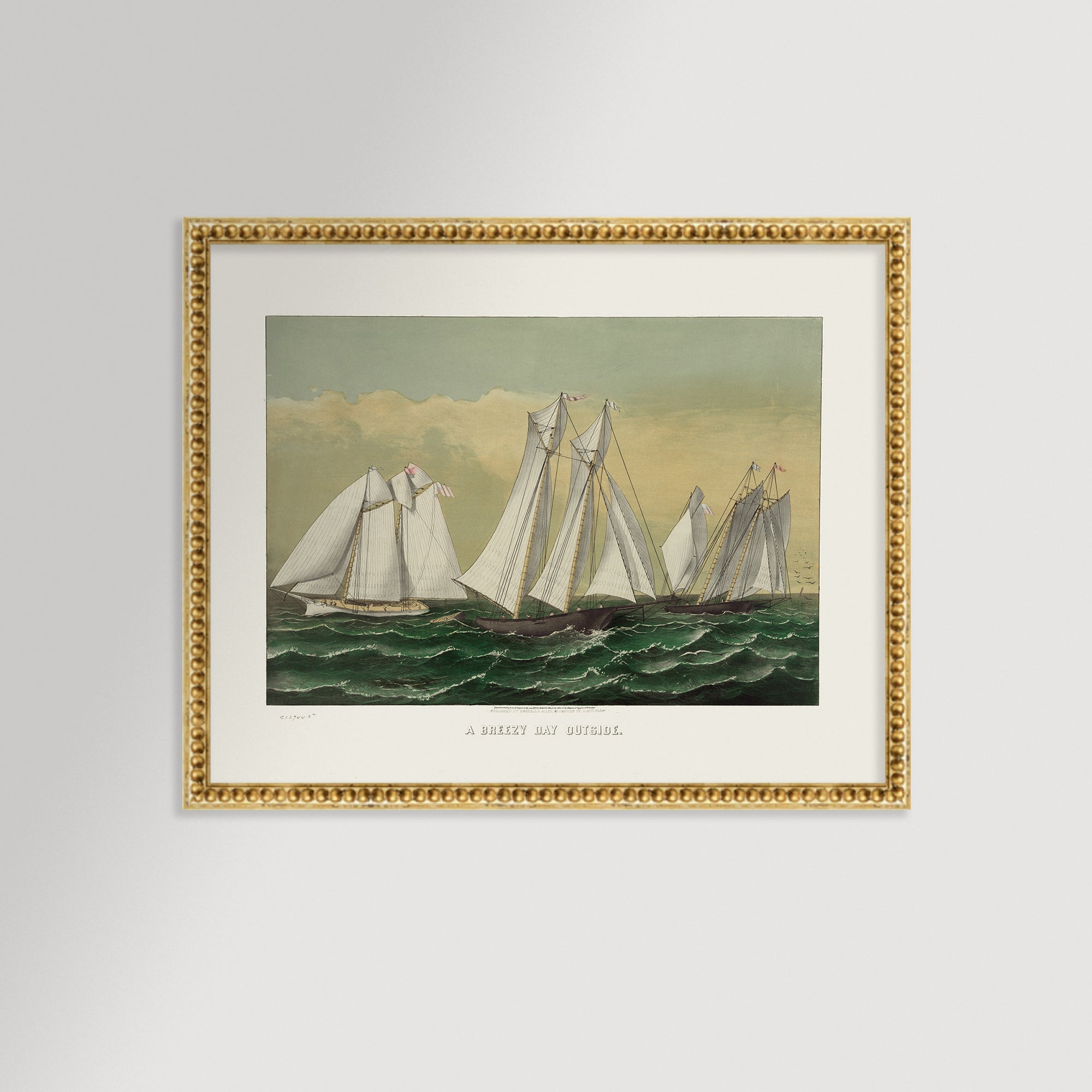 Three Schooner Vintage Art Print / Art Prints - Casey Grace Studio, LLC