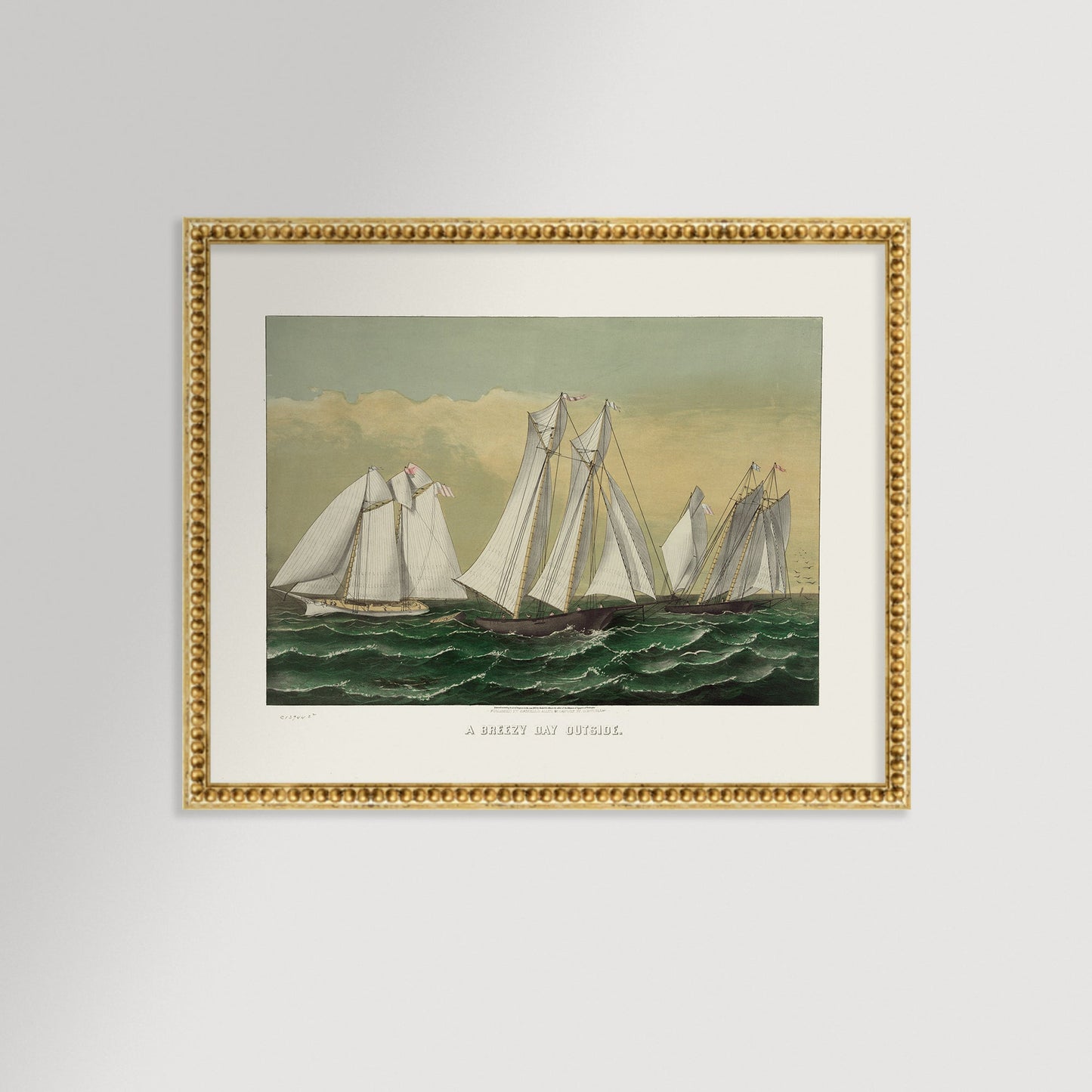 Three Schooner Vintage Art Print / Art Prints - Casey Grace Studio, LLC