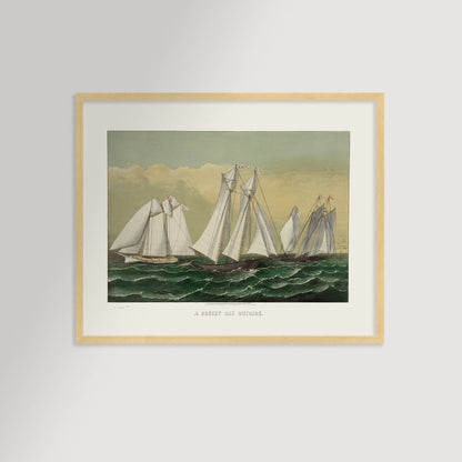 Three Schooner Vintage Art Print / Art Prints - Casey Grace Studio, LLC
