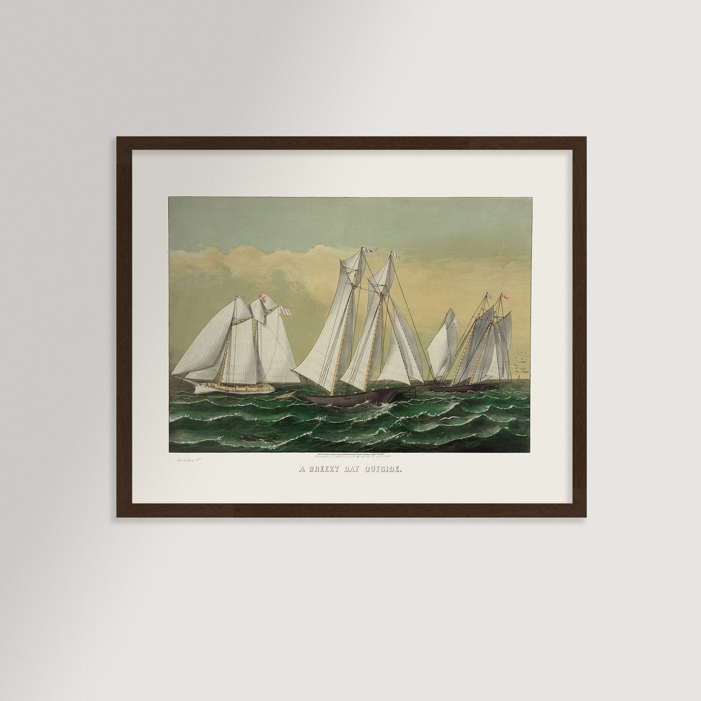 Three Schooner Vintage Art Print / Art Prints - Casey Grace Studio, LLC
