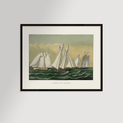 Three Schooner Vintage Art Print / Art Prints - Casey Grace Studio, LLC