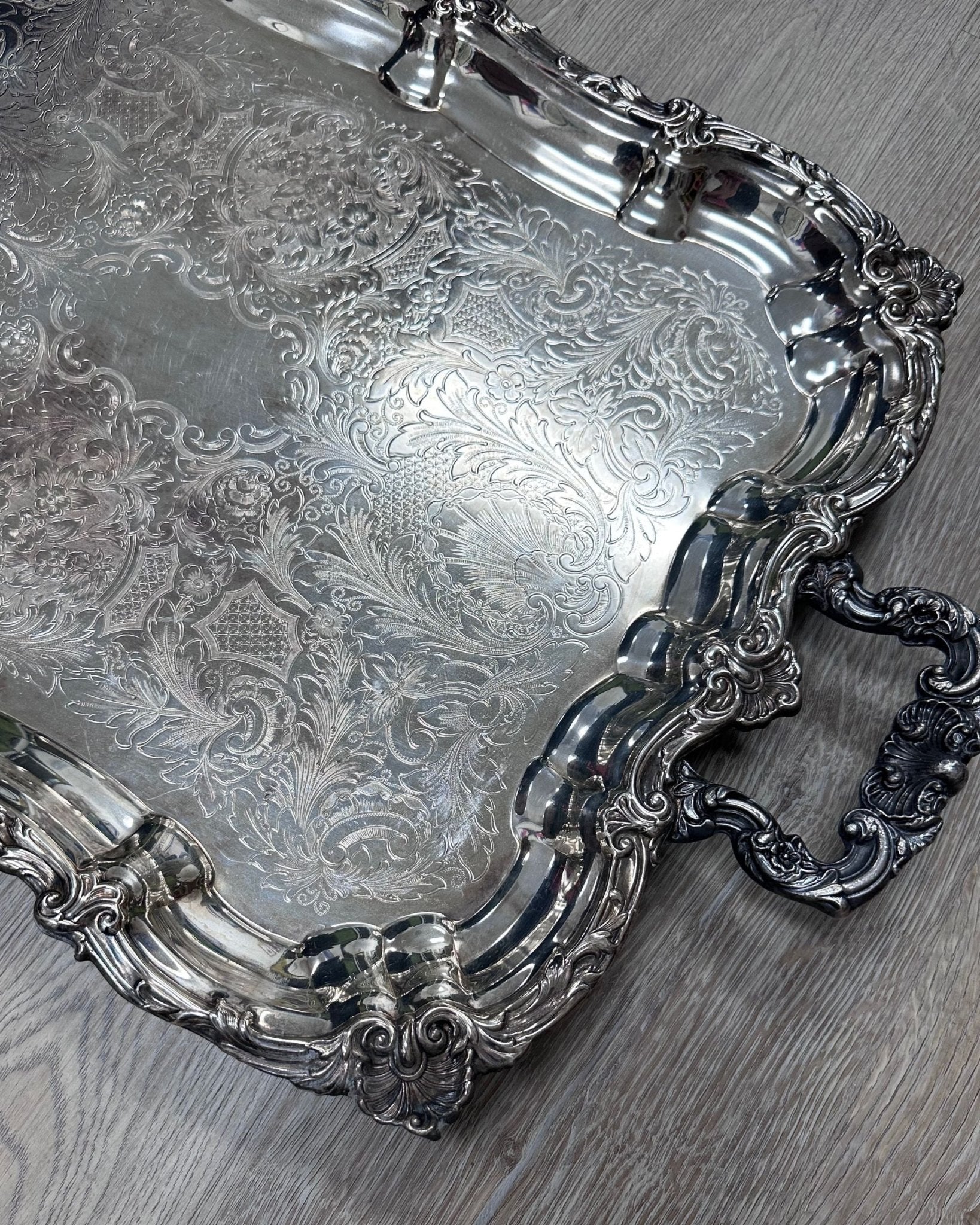 Vintage Hotel Silver Footed Platter / Home Decor - Casey Grace Studio, LLC