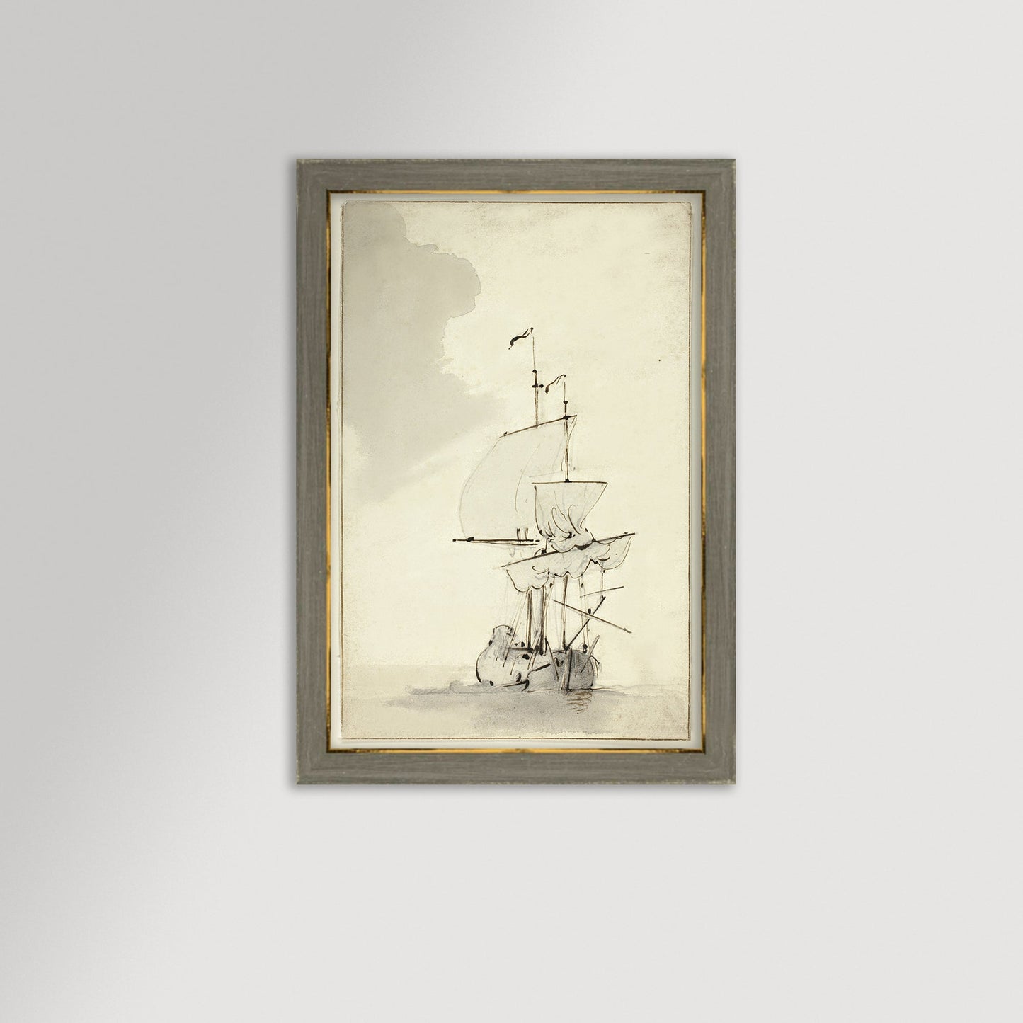 Vintage Sepia - Toned Ship Art Print / Art Prints - Casey Grace Studio, LLC