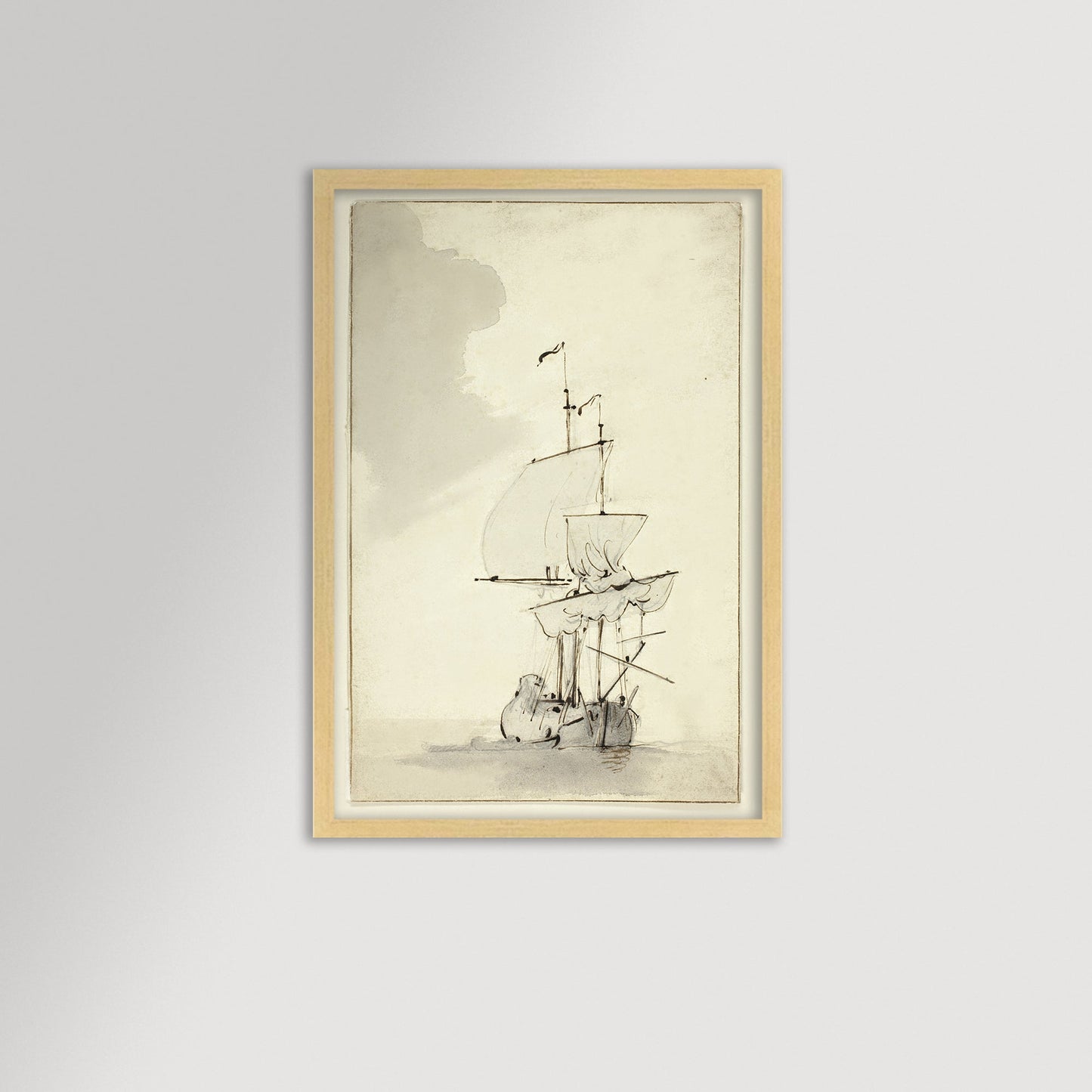 Vintage Sepia - Toned Ship Art Print / Art Prints - Casey Grace Studio, LLC