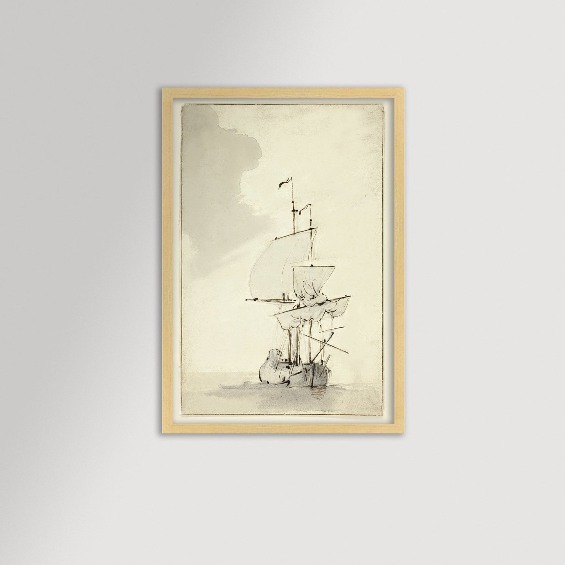 Vintage Sepia - Toned Ship Art Print / Art Prints - Casey Grace Studio, LLC