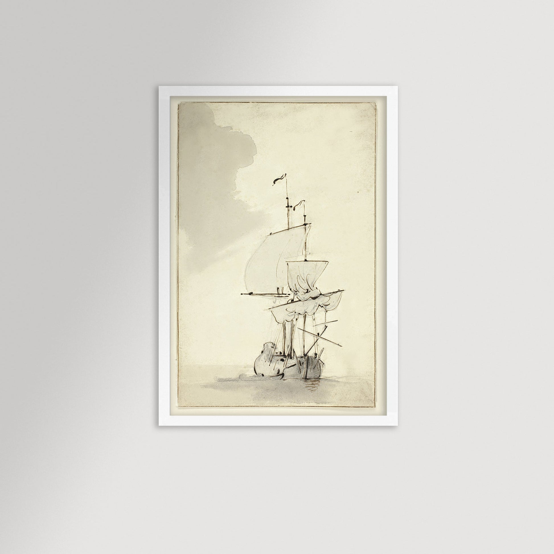 Vintage Sepia - Toned Ship Art Print / Art Prints - Casey Grace Studio, LLC