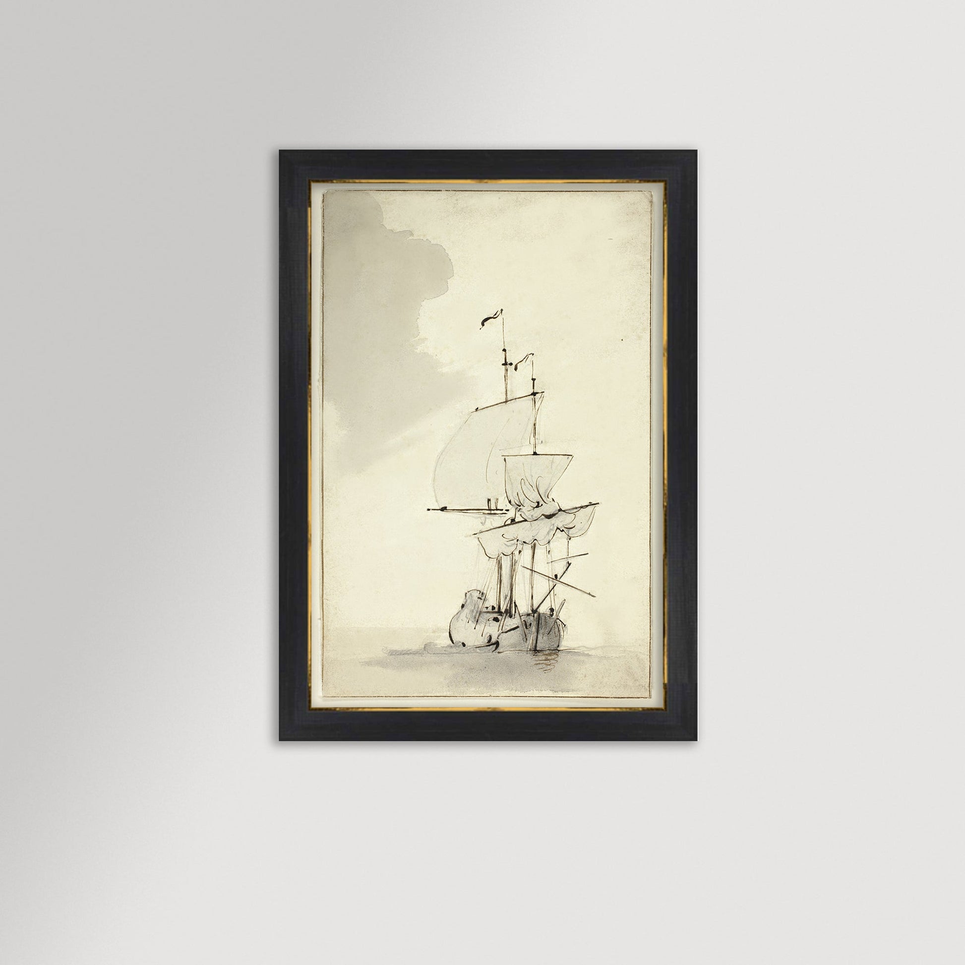 Vintage Sepia - Toned Ship Art Print / Art Prints - Casey Grace Studio, LLC