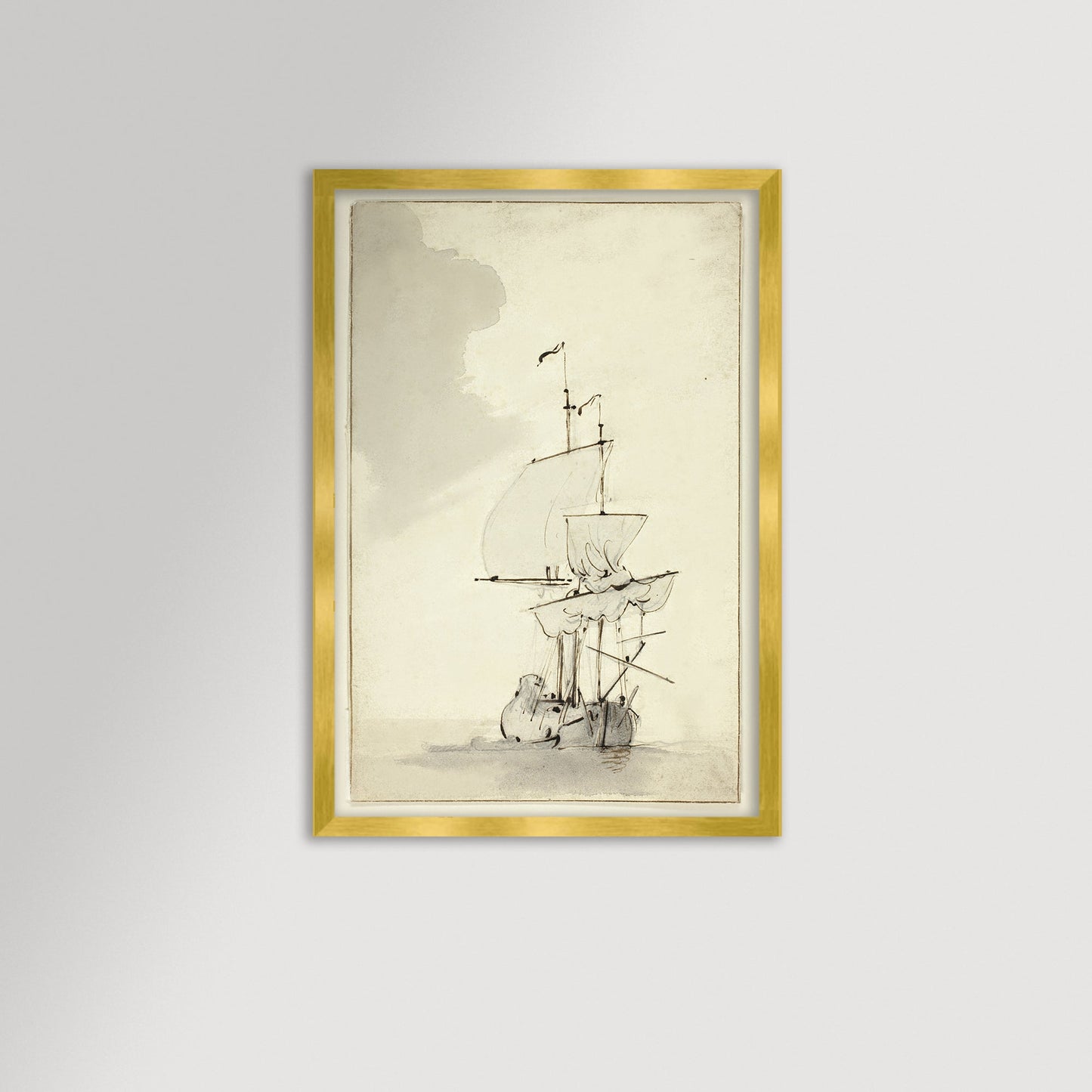 Vintage Sepia - Toned Ship Art Print / Art Prints - Casey Grace Studio, LLC