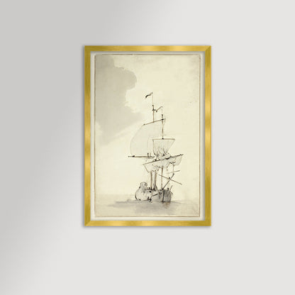 Vintage Sepia - Toned Ship Art Print / Art Prints - Casey Grace Studio, LLC