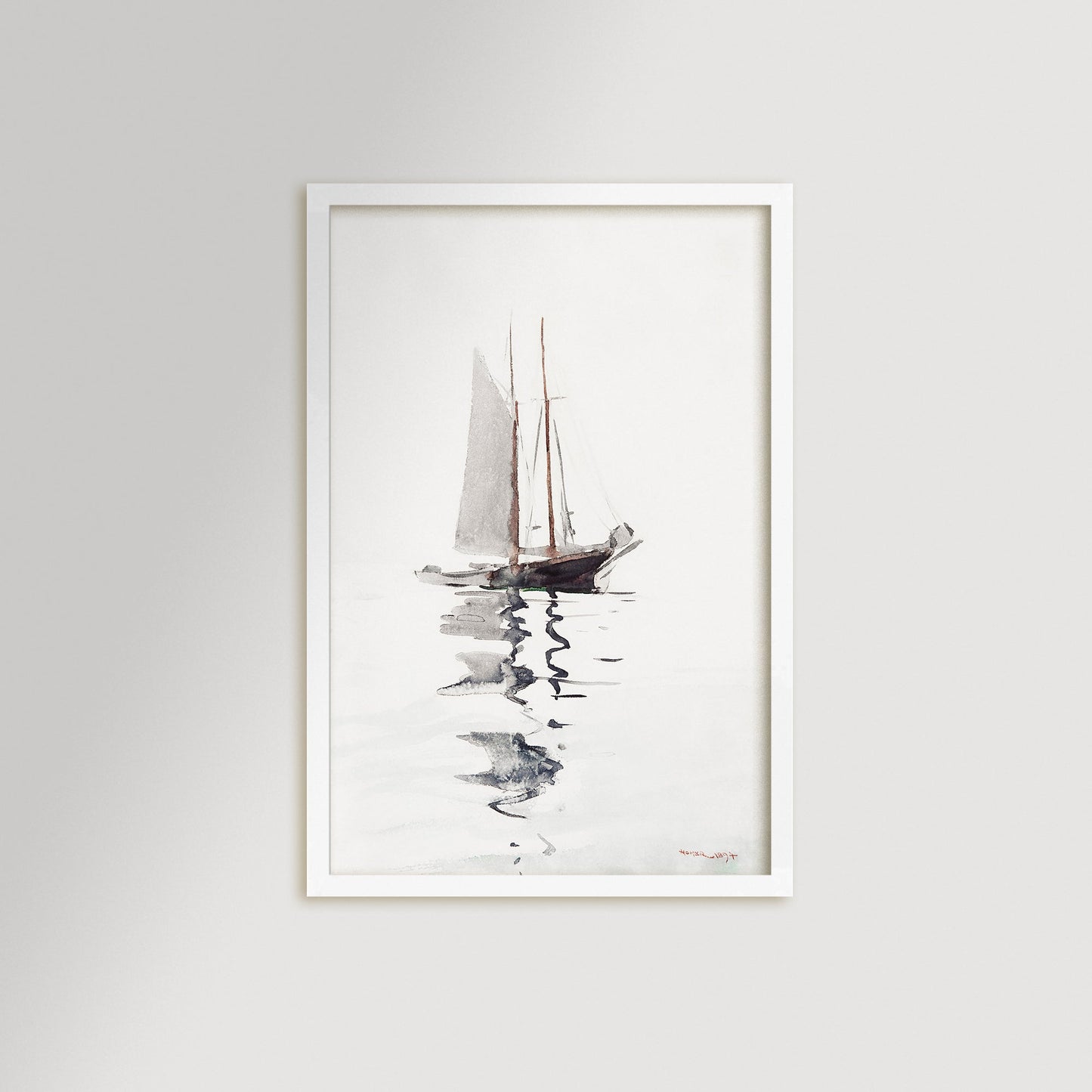 Watercolor Sailboat Art Print / Art Prints - Casey Grace Studio, LLC