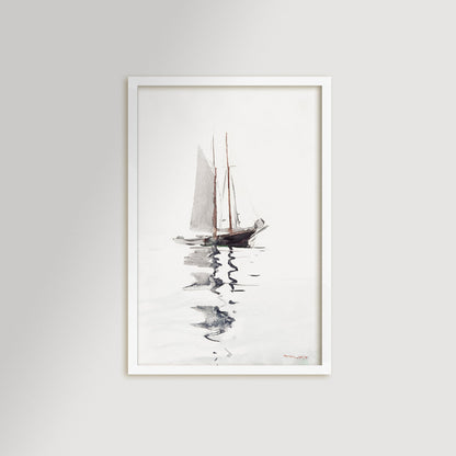Watercolor Sailboat Art Print / Art Prints - Casey Grace Studio, LLC