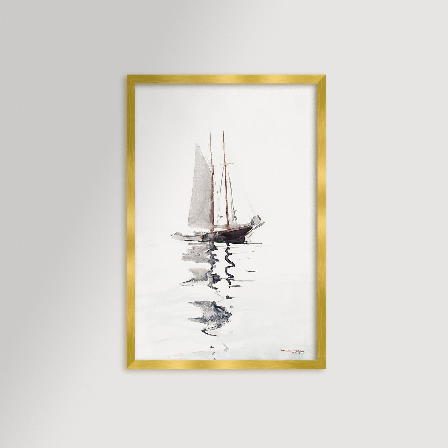 Watercolor Sailboat Art Print / Art Prints - Casey Grace Studio, LLC