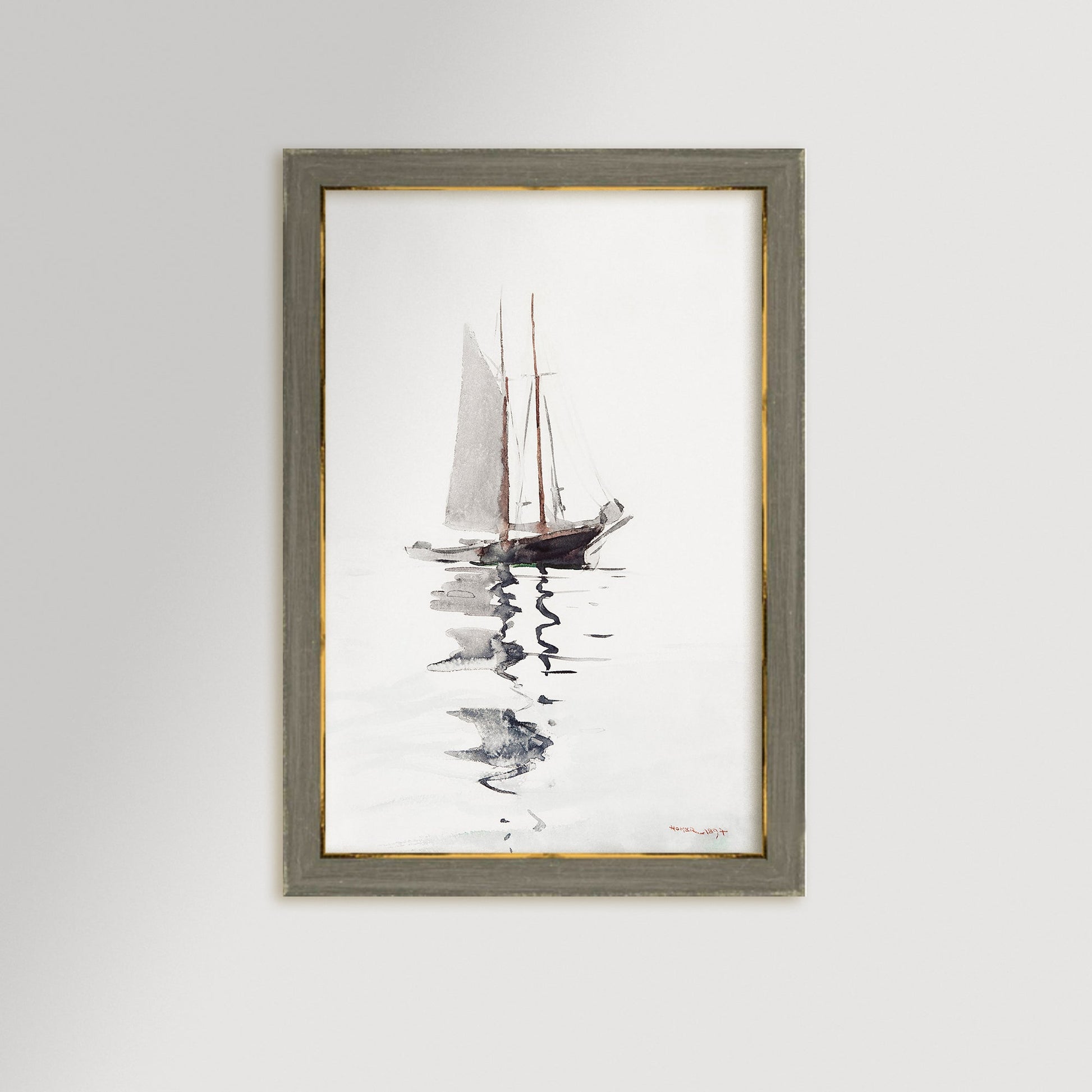 Watercolor Sailboat Art Print / Art Prints - Casey Grace Studio, LLC