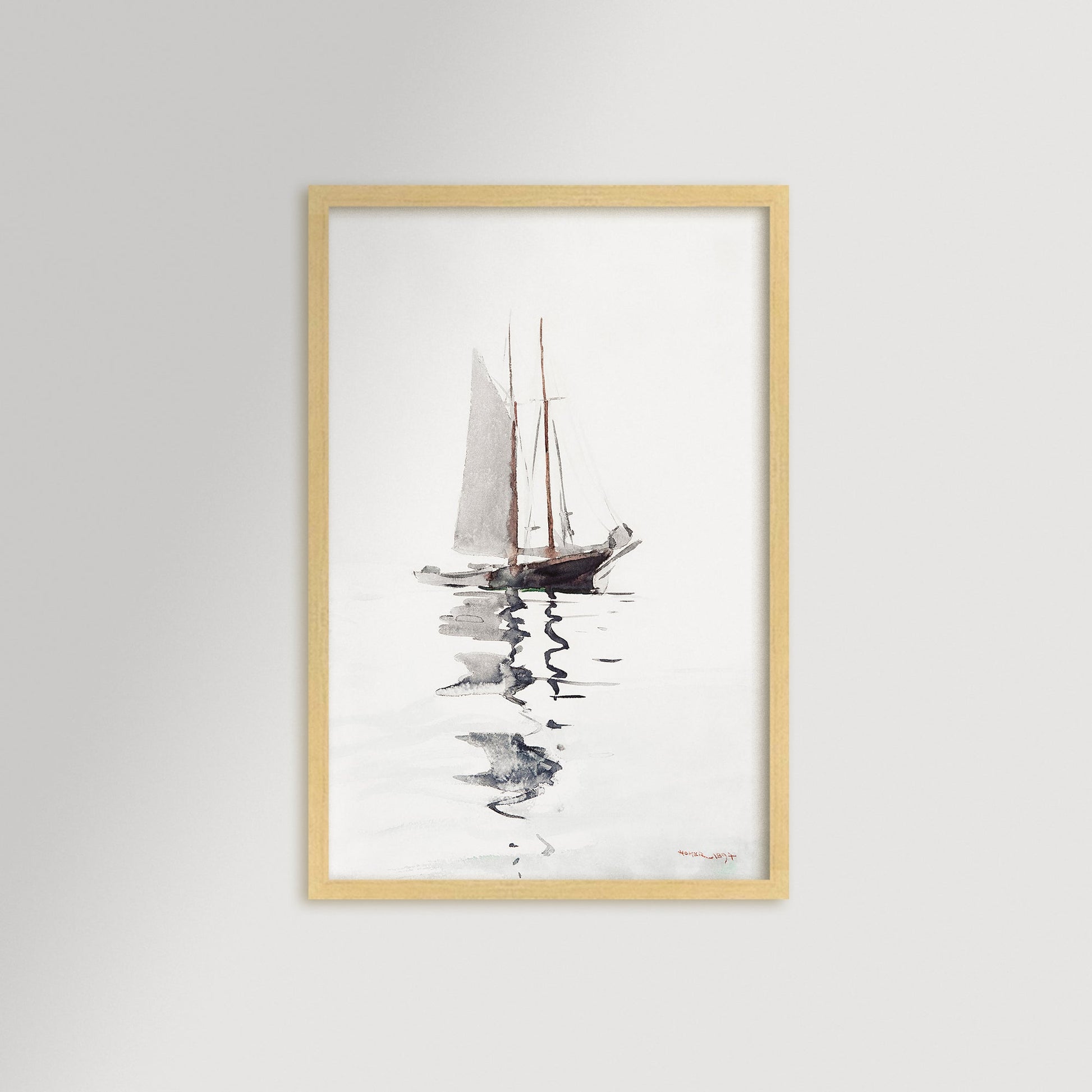 Watercolor Sailboat Art Print / Art Prints - Casey Grace Studio, LLC
