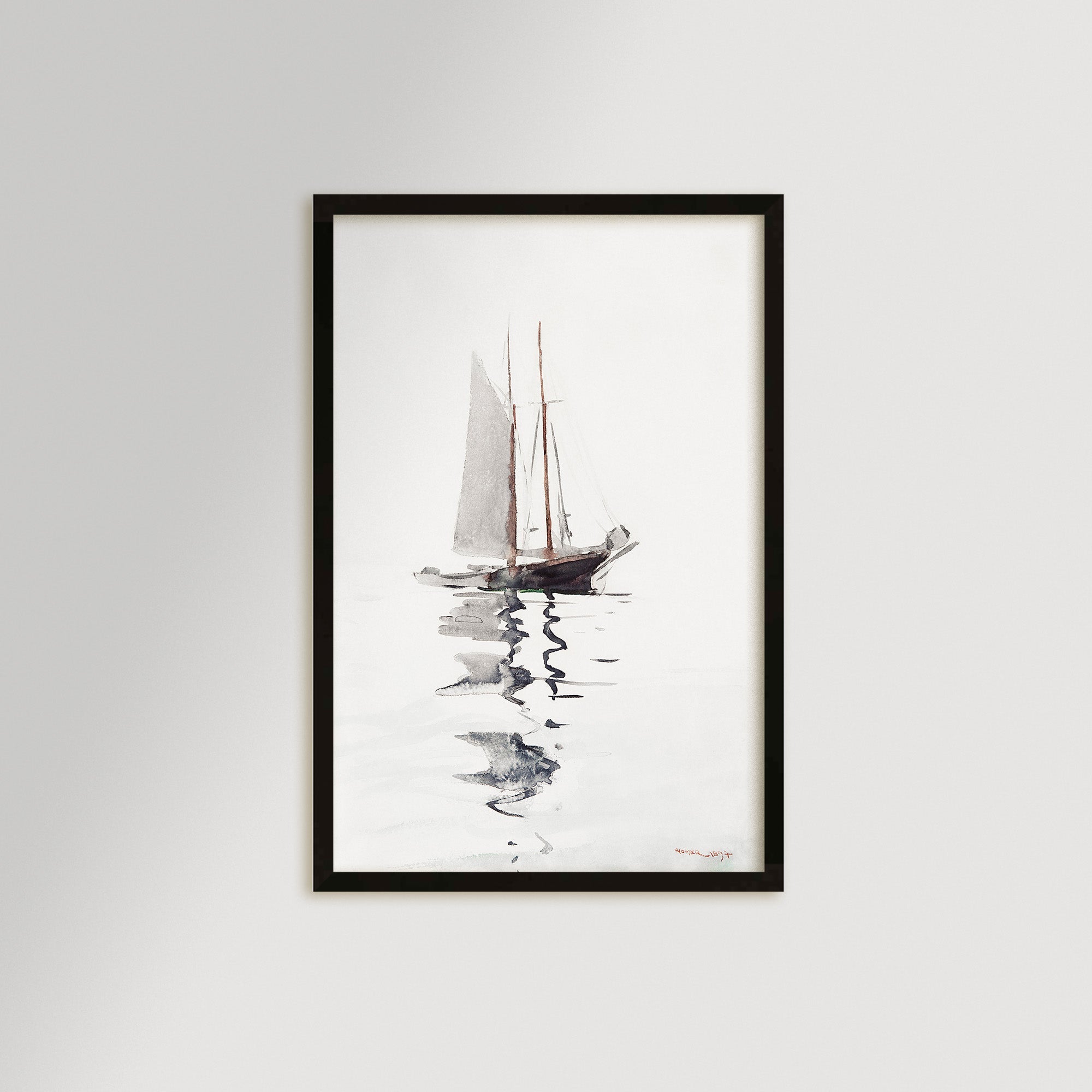 Watercolor Sailboat Art Print / Art Prints - Casey Grace Studio, LLC