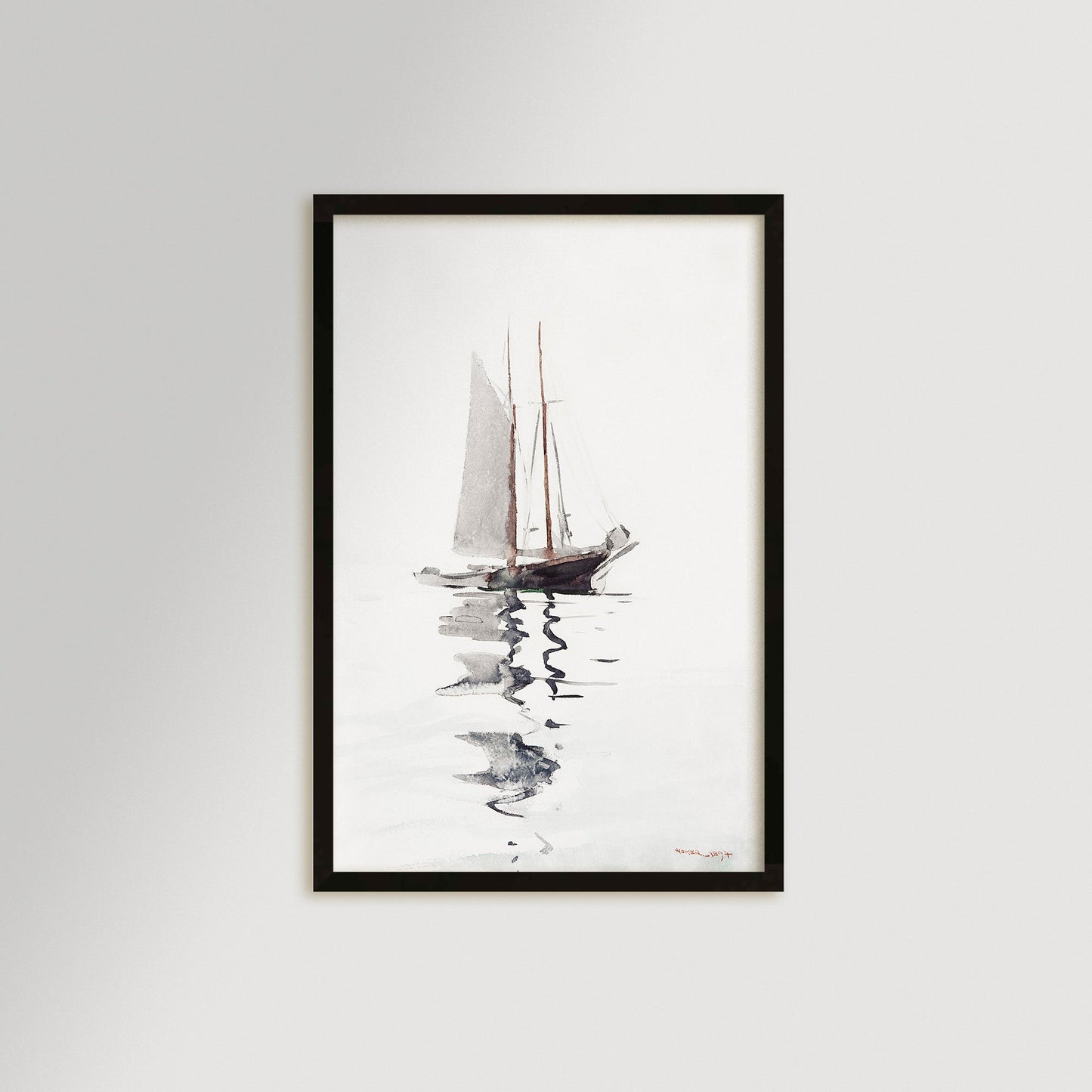 Watercolor Sailboat Art Print / Art Prints - Casey Grace Studio, LLC