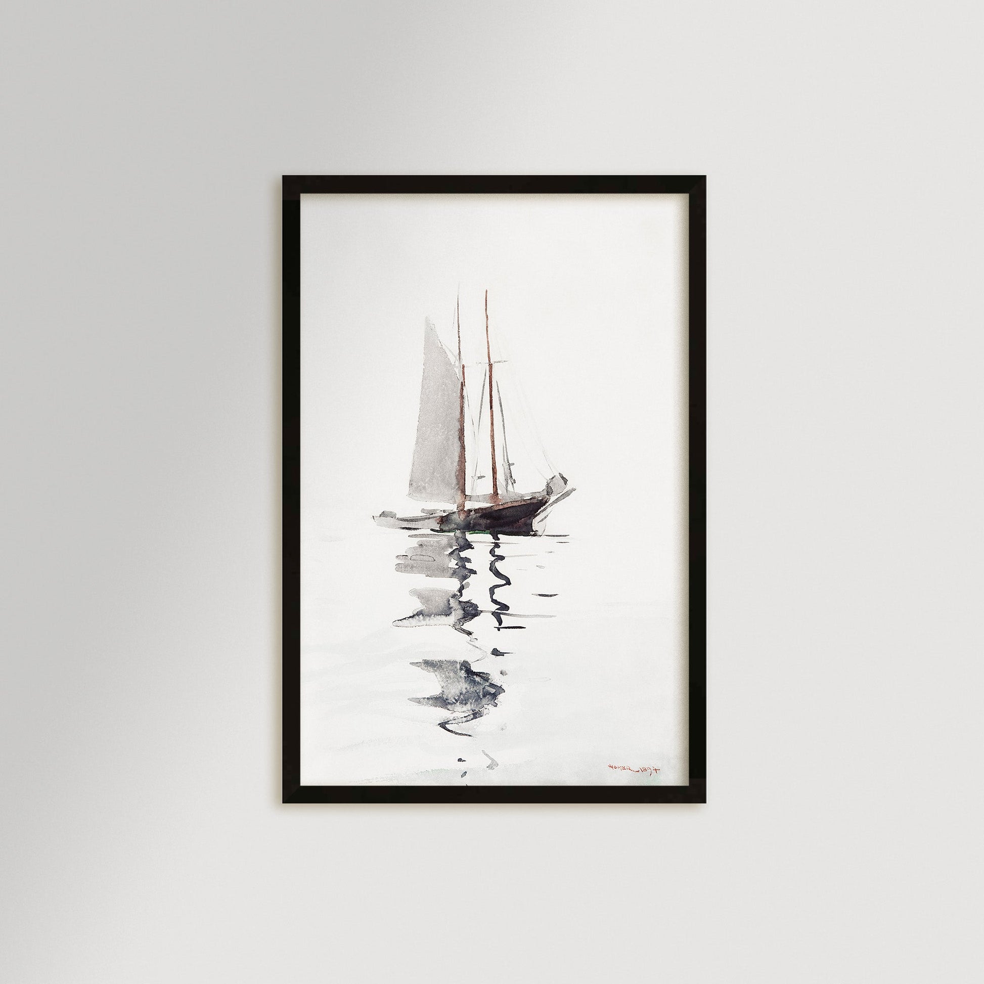 Watercolor Sailboat Art Print / Art Prints - Casey Grace Studio, LLC