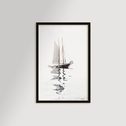 Watercolor Sailboat Art Print / Art Prints - Casey Grace Studio, LLC