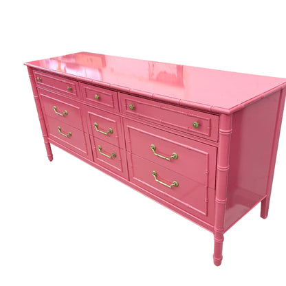 "Gianna" Thomasville Faux Bamboo 9 Drawers
