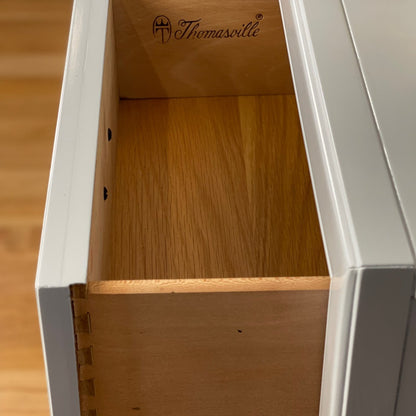 Graham / Dressers / Lowboys lacquered in a high gloss soft grey. Custom lacquer finishing services available. - Casey Grace Studio, LLC